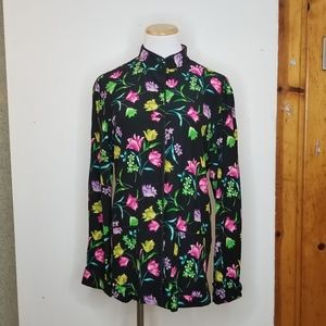 Dana Buchman Oriental Floral Silk Top